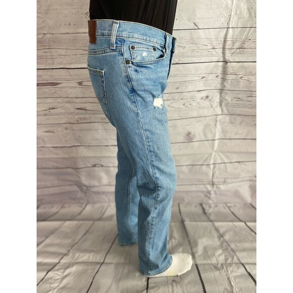 HOLLISTER Epic Flex Slim Straight Jeans Men’s 30X32 W34L32 Stone Wash Denim# - Picture 4 of 9